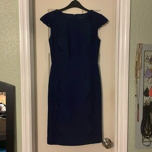 Navy Blue cocktail dress with lace details
